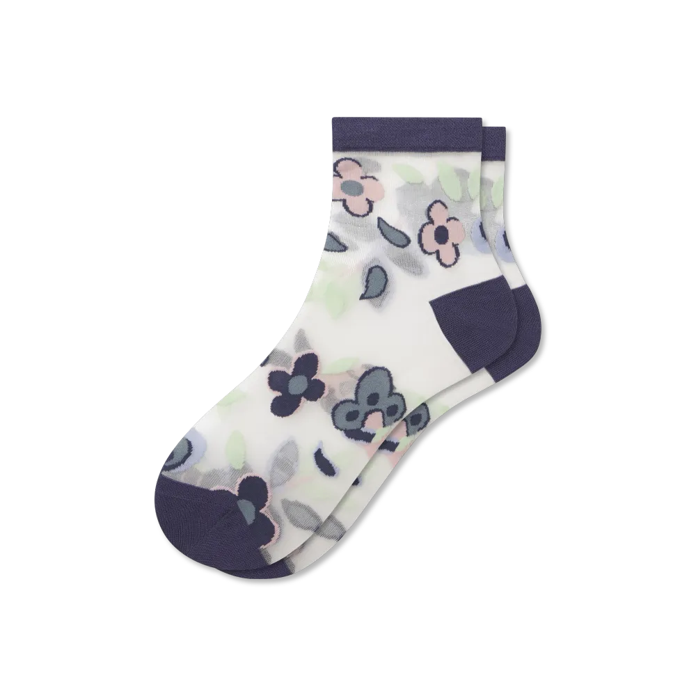 Women¡¯s Sheer Garden Party Quarter Socks