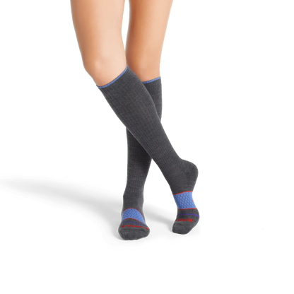 Women's Merino Wool Blend Everyday Compression Sock 6-Pack (15-20mmHg)