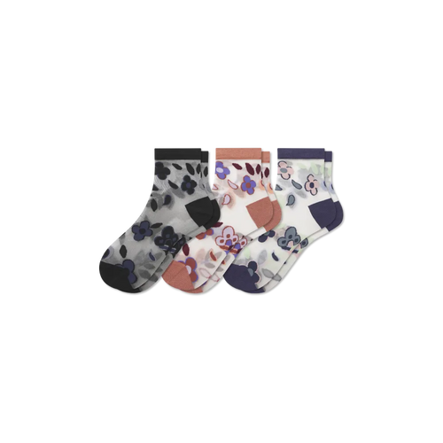 Women¡¯s Sheer Garden Party Quarter Sock 3-Pack