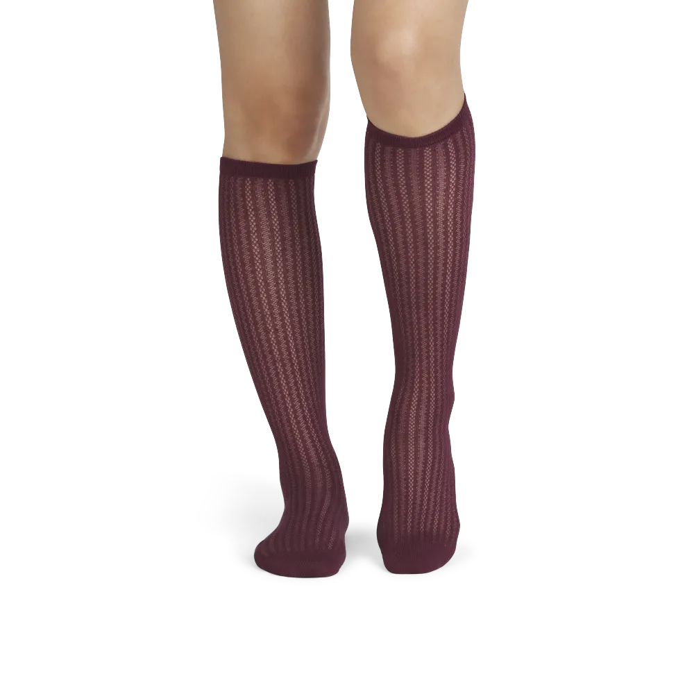 Women's Pointelle Knee High Socks